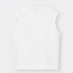 ドライポンチオーバーサイズスリーブレス　新品未使用　GU ホワイト　M