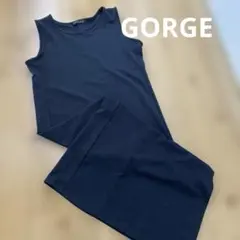 値下げ！GORGE ブラック ノースリーブ ロングワンピース