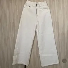 JEANASIS ホワイト デニム　ワイドパンツ