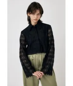 MOUSSY マウジー GEOMETRIC LACE CROP シャツ