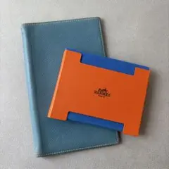 Hermes Notebook Cover Leather Blue Agenda Vision