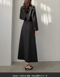 バックスリットショートジャケットsetキャミフレアワンピース 入学式卒業式同窓会