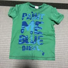 DIESEL キッズ Tシャツ グリーン ロゴプリント