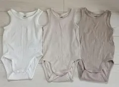 H&M オーガニックコットンロンパース3枚セット