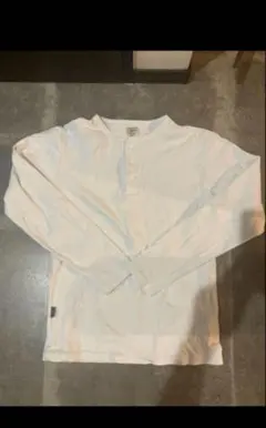 AVIREX 長袖Tシャツ ヘンリーネック ホワイトMサイズ　アヴィレックス　白