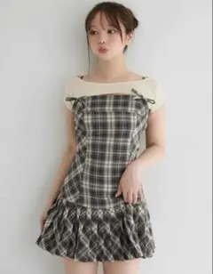 ^*^様 ANDMARY Karen check mini dress S AM ANDMARY Karen check mini dress - メルカリ