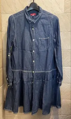 earth music&ecology ワンピース　ネイビー　ジーンズ