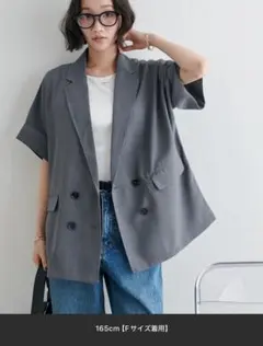 ぽんぽん丸様専用　DISCOAT テックリネン半袖シャツジャケット