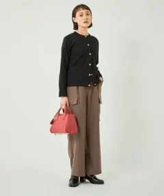 グリーンレーベル★パウダーツイール カーゴパンツ グレーのサムネイル