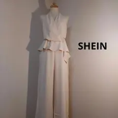 SHEIN クリーム色 ラップデザイン パンツセットアップ
