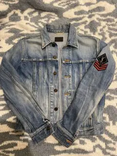 イヴサンローラン　リヴゴーシュ　デニムジャケット Gジャン　ダメージ加工 サンローラン】セール！デニムジャケット ダメージ加工 (Saint