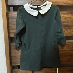 b ROOM ダークグリーン ワンピース 90cmのサムネイル