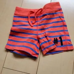 babyGap オレンジ/青ストライプパンツ 80cm