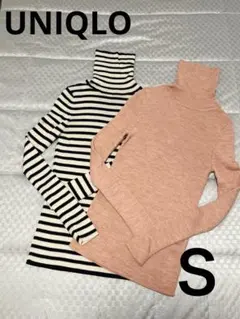 UNIQLO メリノリブ　タートルネックセーター　Sサイズ　2枚セット　ユニクロ
