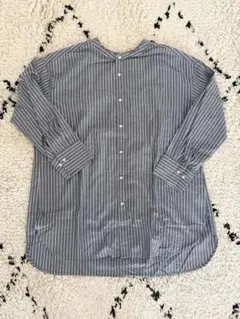 サマンサモスモスブルー　samansamos2blue ストライプ長袖シャツ