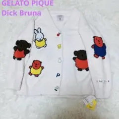 GELATO PIQUE Dick Brunaベビモコ総柄ジャガードカーディガン