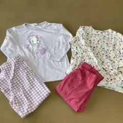 長袖パジャマ　2セット　UNIQLO サンリオ　キティちゃんのサムネイル
