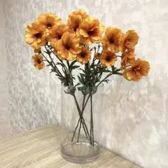 【新品未使用品】造花 リュクスラナンキュラス オレンジイエロー 6本 東京堂