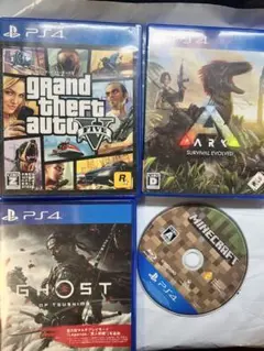 PS4 カセット 4枚セット Ark グラセフ マイクラ ゴーストオブツシマ