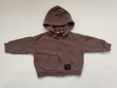 バースデイ ブラウン フード付き ジップパーカー アウター 80cm