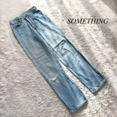 P2【サムシング】デニムパンツ　ストレート　ライトブルー　29 カジュアル