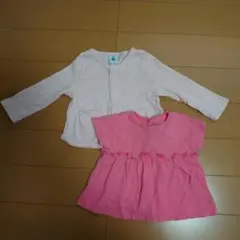 PETIT BATEAU 18mカーディガン 12m半袖トップスセット