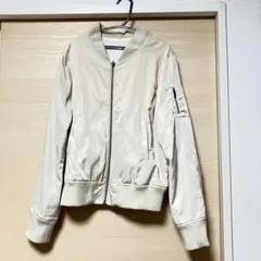 ベージュ MA-1スタイルジャケット　リバーシブル