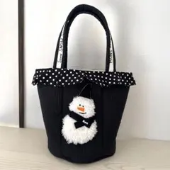 春色ヌピビオラトートバッグ -ブラック-