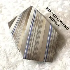 HIROKO KOSHINO HOMME ベージュストライプネクタイ