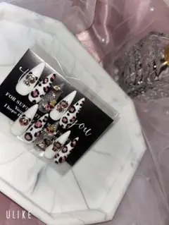 ヒスミニネイルチップ ギャルネイルチップ ヒョウ柄