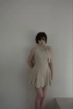 ワンピース IVORY ANDMARY Fairy chiffon mini dress ANDMARY】Fairy chiffon mini dress