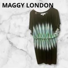 MAGGY LONDON 半袖ストライプワンピース 12