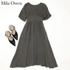 Mila Owen ミラオーウェン ウエストタックフレア ワンピース