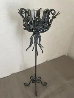 燭台 一対 / 銅製？ インテリア オブジェ 置物 飾り 作家もの 金属製 