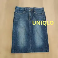 UNIQLO デニム タイトスカート ネイビー 58cm