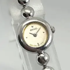 新品電池】SEIKO シルバー ボールチェーン 腕時計 ブレスレット 