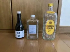サントリー角瓶＆フロムザバレル＆獺祭＊空き瓶3本セット＊