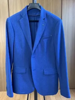 ZARA MAN (ザラ マン)軽量テーラードジャケット 鮮やか！ブルー裏地なしのサムネイル