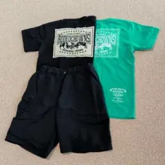 【中古】Tシャツ2枚140cm、ハーフパンツ150cm　セット
