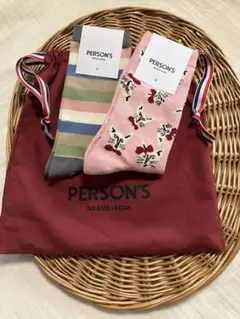 PERSON'S NOBUO IKEDA ソックス 2足セット　巾着袋付のサムネイル
