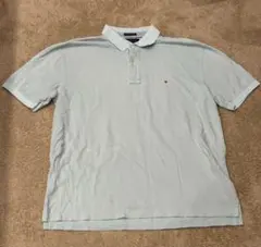 ど*あ様 TOMMY HILFIGER ライトブルー ポロシャツ XXL
