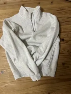 GU ハーフジップ トレーナー Mサイズ ライトグレー