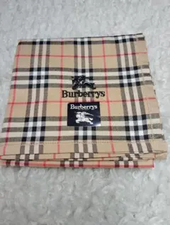 未使用 バーバリー ハンカチ ホースロゴ 刺繍 ノバチェック ヴィンテージ