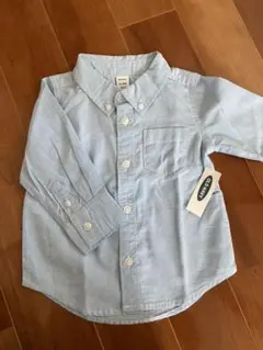 OLD NAVY 長袖　キッズシャツ　薄水色　75cmのサムネイル