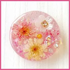 No.2574ハンドメイド　ヘアゴム　レジン　ドライフラワー