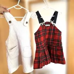 ３点まとめ売り　90〜95 ジャンパースカート、トレーナー