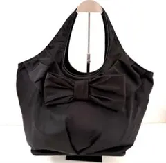 【kate spade newyork】ブラックリボンハンドバッグ
