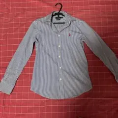 【美品】Polo Ralph Lauren ストライプ長袖ポロシャツ