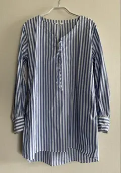 45R プルオーバーシャツ　ストライプ