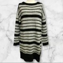 a.v.v standard ボーダー ニットワンピース Lサイズ長袖ニット